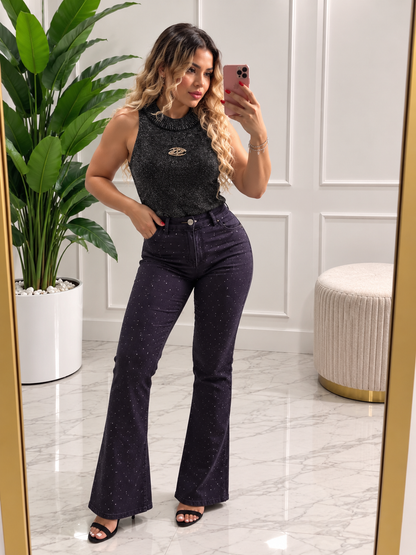 JEANS A ZAMPA BRILLANTINATI