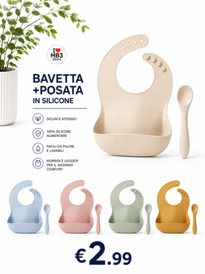BAVETTA IN SILICONE + POSATA
