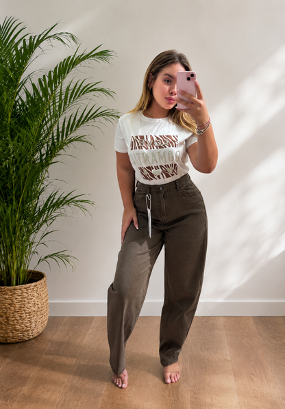 JEANS MARRONE