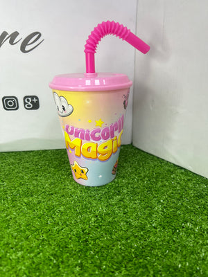 BICCHIERE CON CANNUCCIA UNICORNO