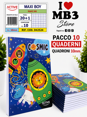 PACCO QUADERNI MISTI MASCHILI