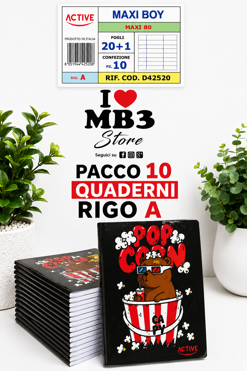 PACCO QUADERNI MISTI MASCHILI