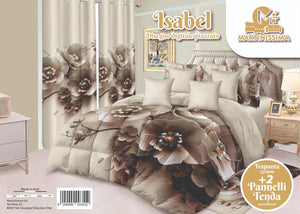 Trapunta matrimoniale con tende