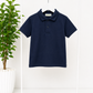 POLO BLU MEZZA MANICA