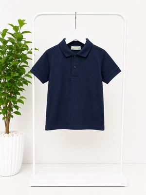 POLO BLU MEZZA MANICA