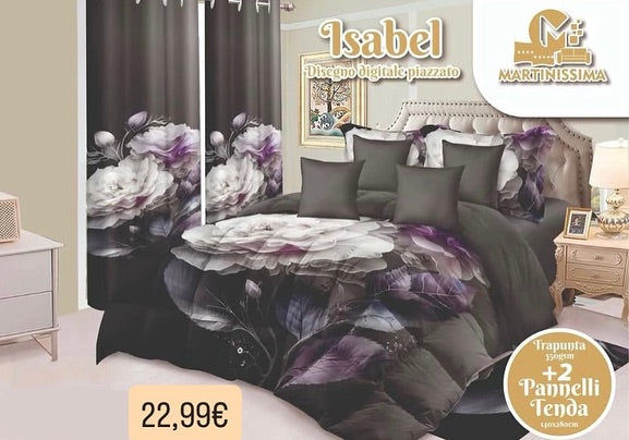 Trapunta matrimoniale con tenda