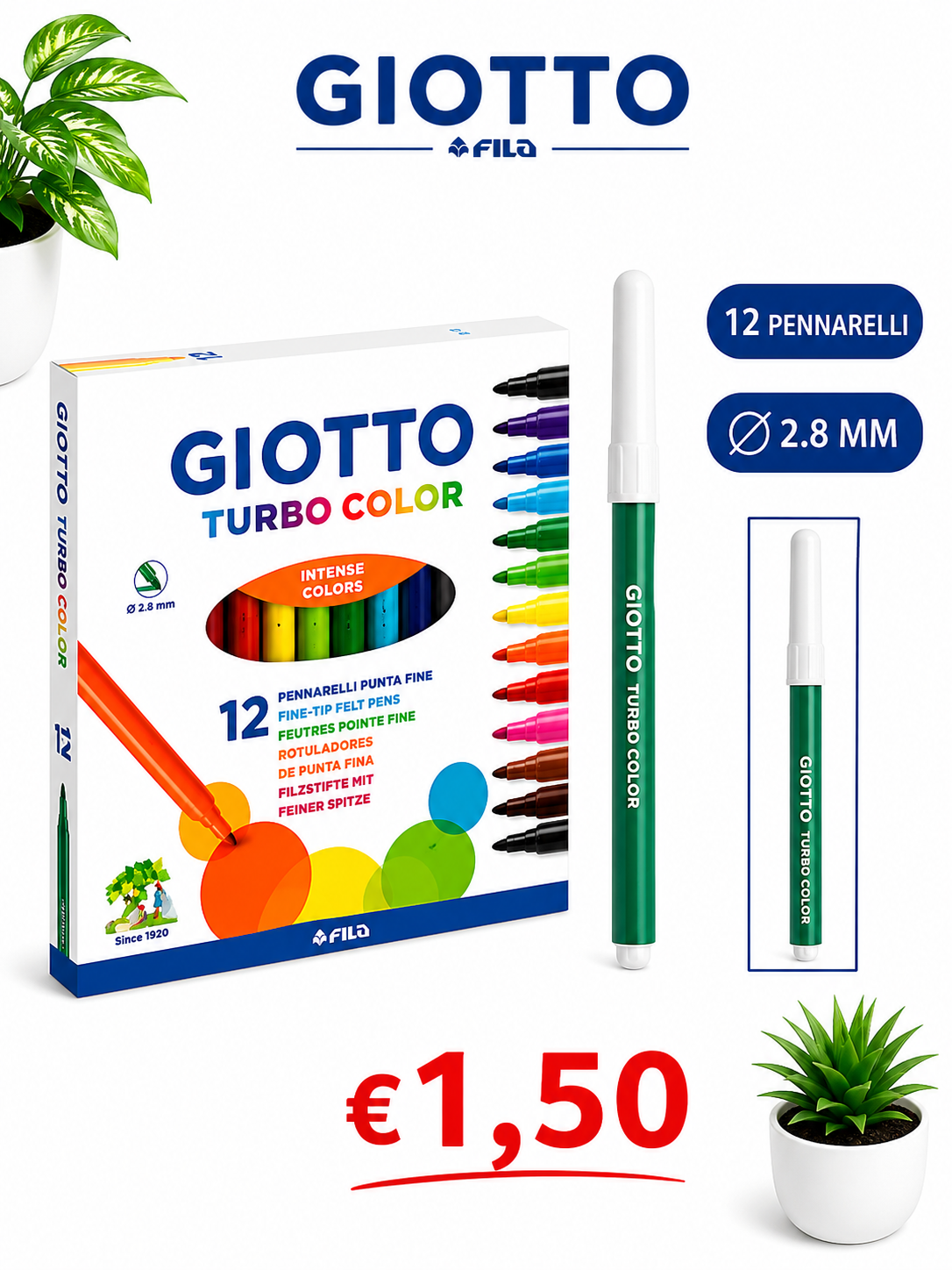 GIOTTO TURBO COLOR 12pz