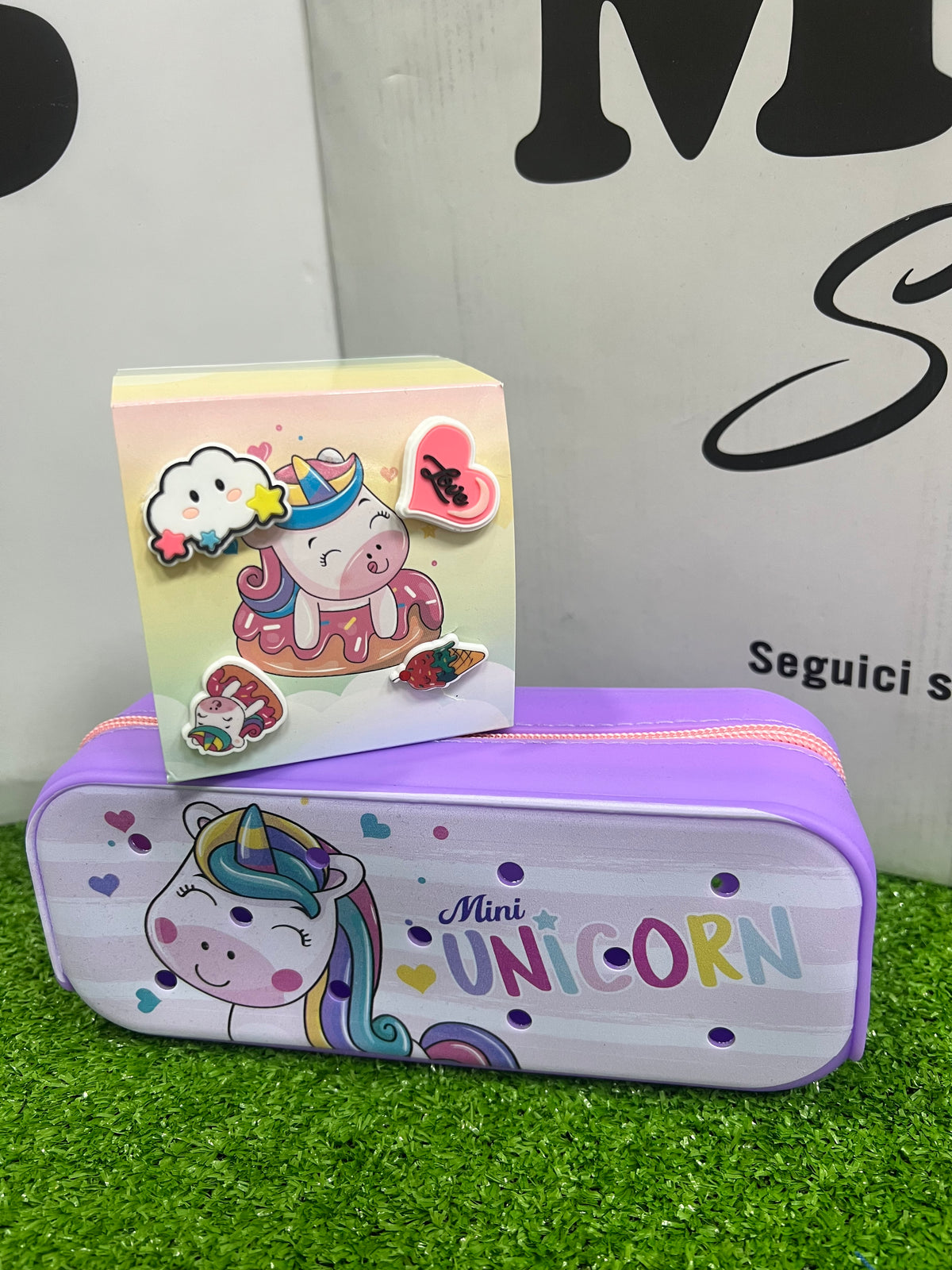 ASTUCCIO IN SILICONE CON PATCH MINI UNICORN