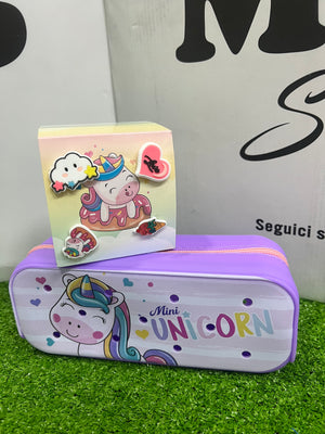 ASTUCCIO IN SILICONE CON PATCH MINI UNICORN