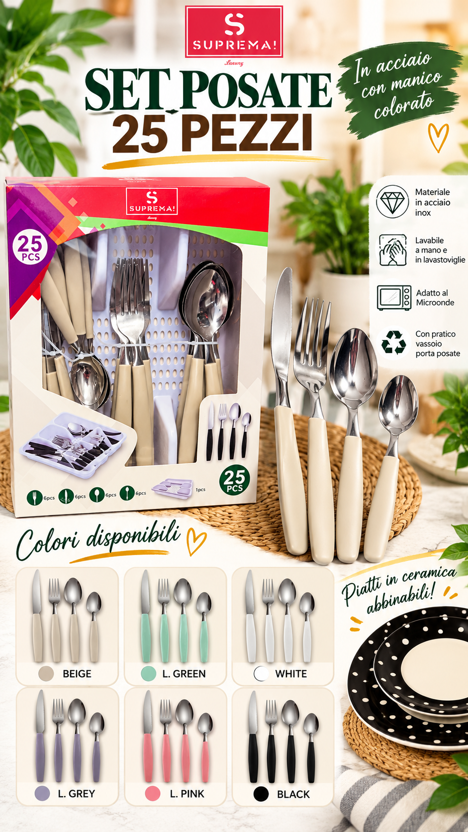 SET POSATE 25 PCS