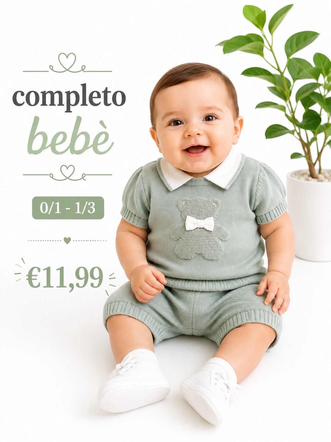 COMPLETO BEBÉ IN FILO