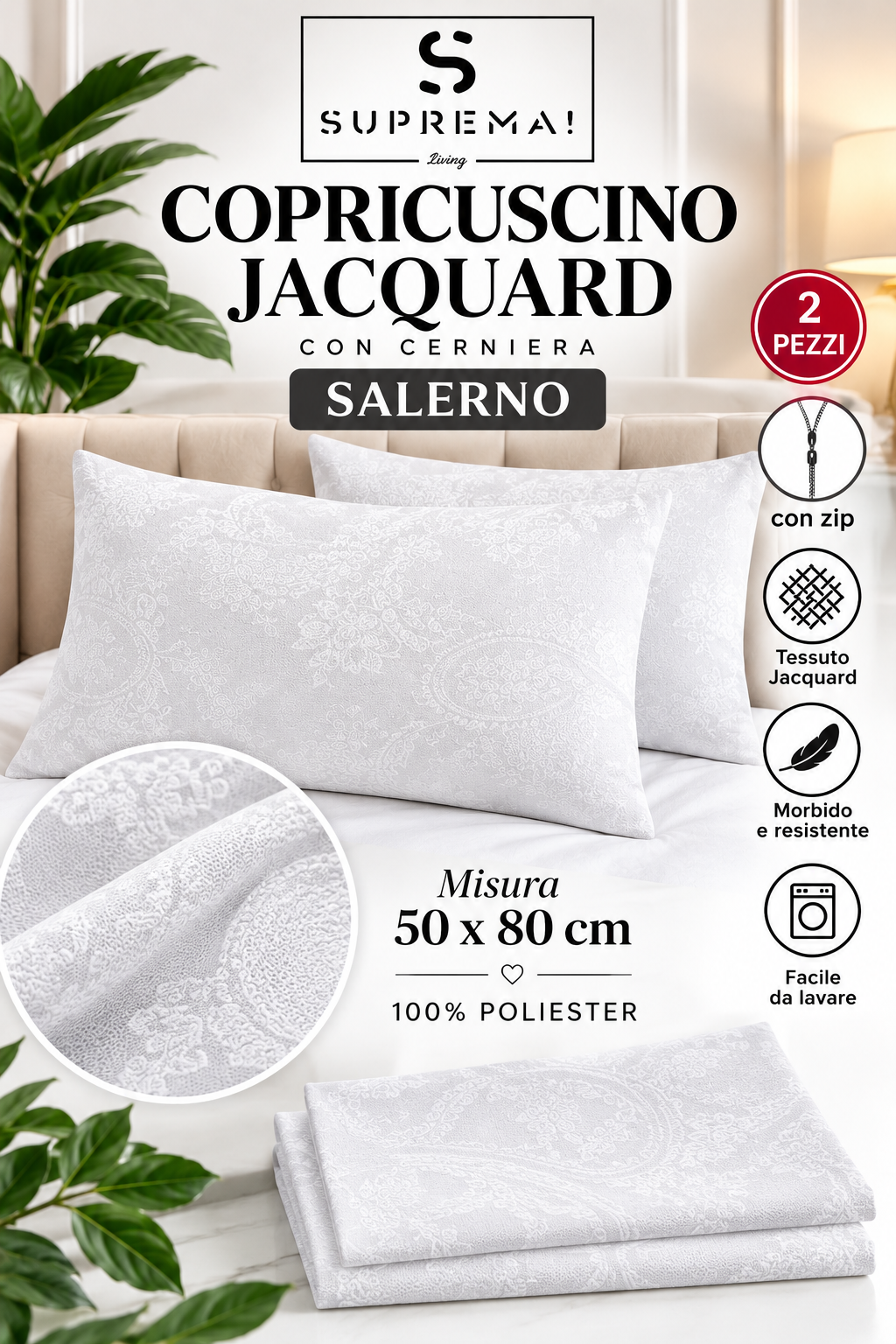 COPRICUSCINO JACQUARD SALERNO
