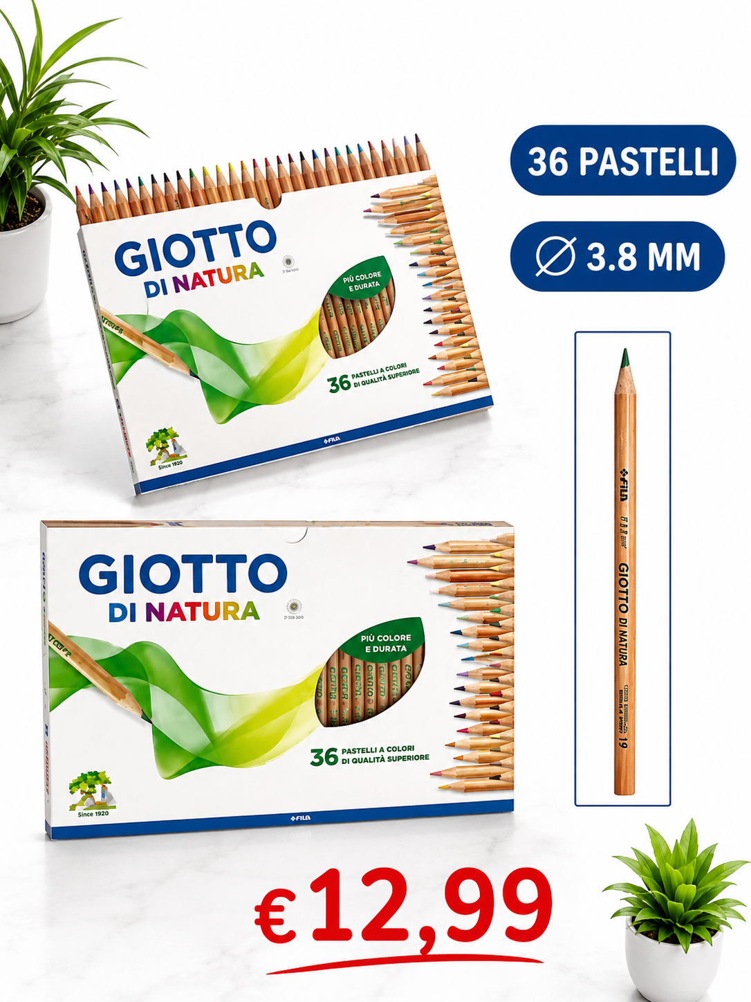 GIOTTO NATURA 36PASTELLI