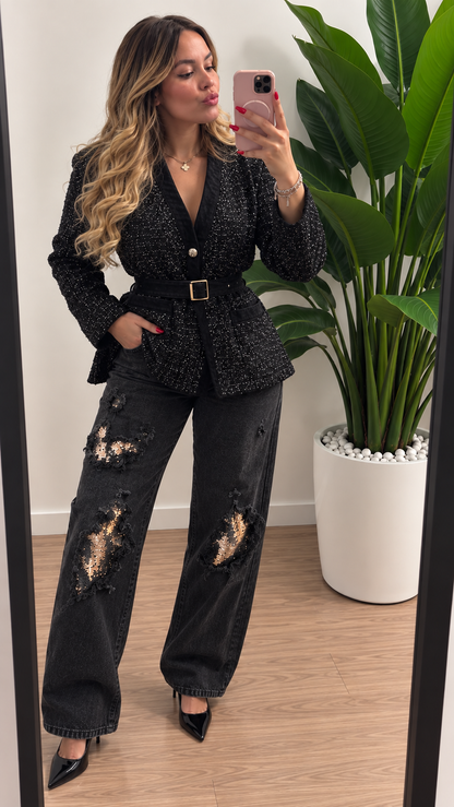 JEANS PALLIETTS