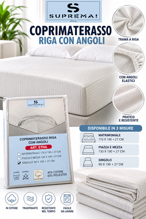 COPRIMATERASSO RIGA CON ANGOLI MATRIMONIALE