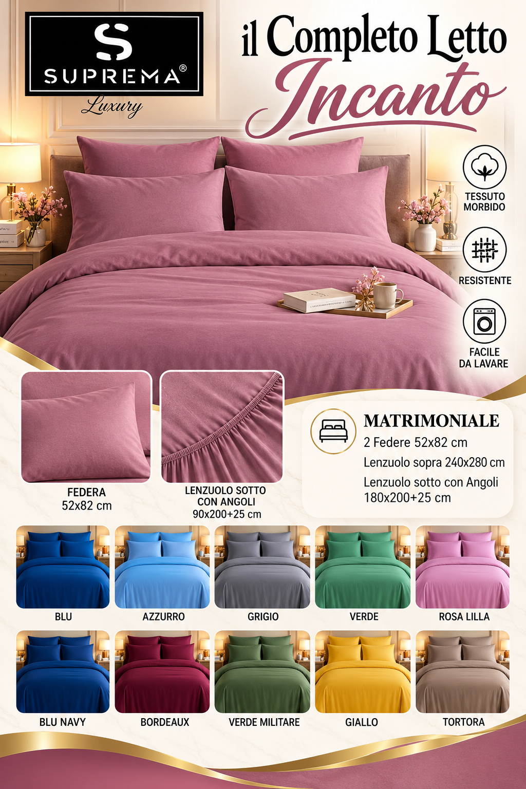 IL COMPLETO LETTO INCANTO MATRIMONIALE