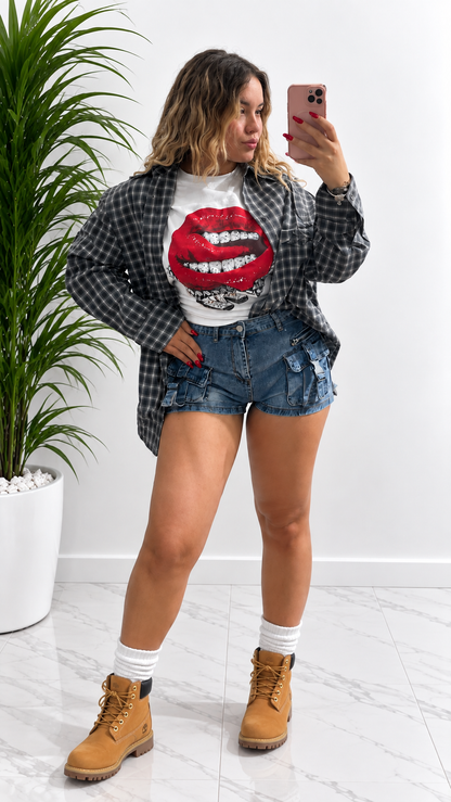 SHORTS IN DENIM