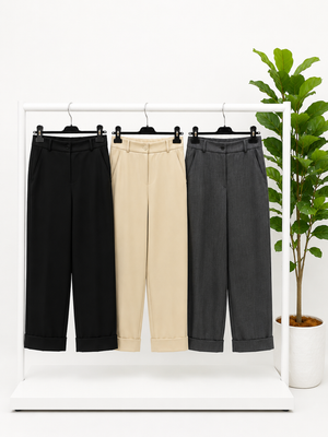 PANTALONE CON RISVOLTO
