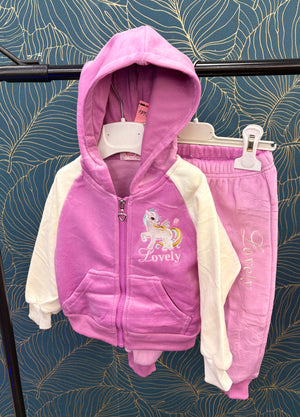 Tuta zip e cappuccio neonata