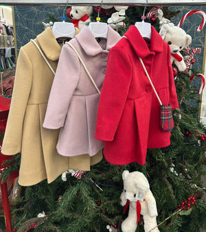 Cappotto neonata con borsetta