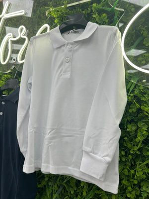 Polo manica lunga bianca