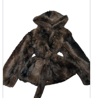 Pelliccia donna con cintura