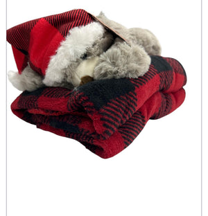 Plaid natalizio con orsetto