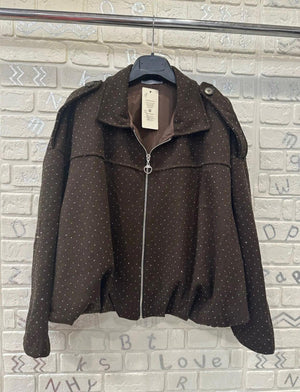 Giubbino donna brillantinato