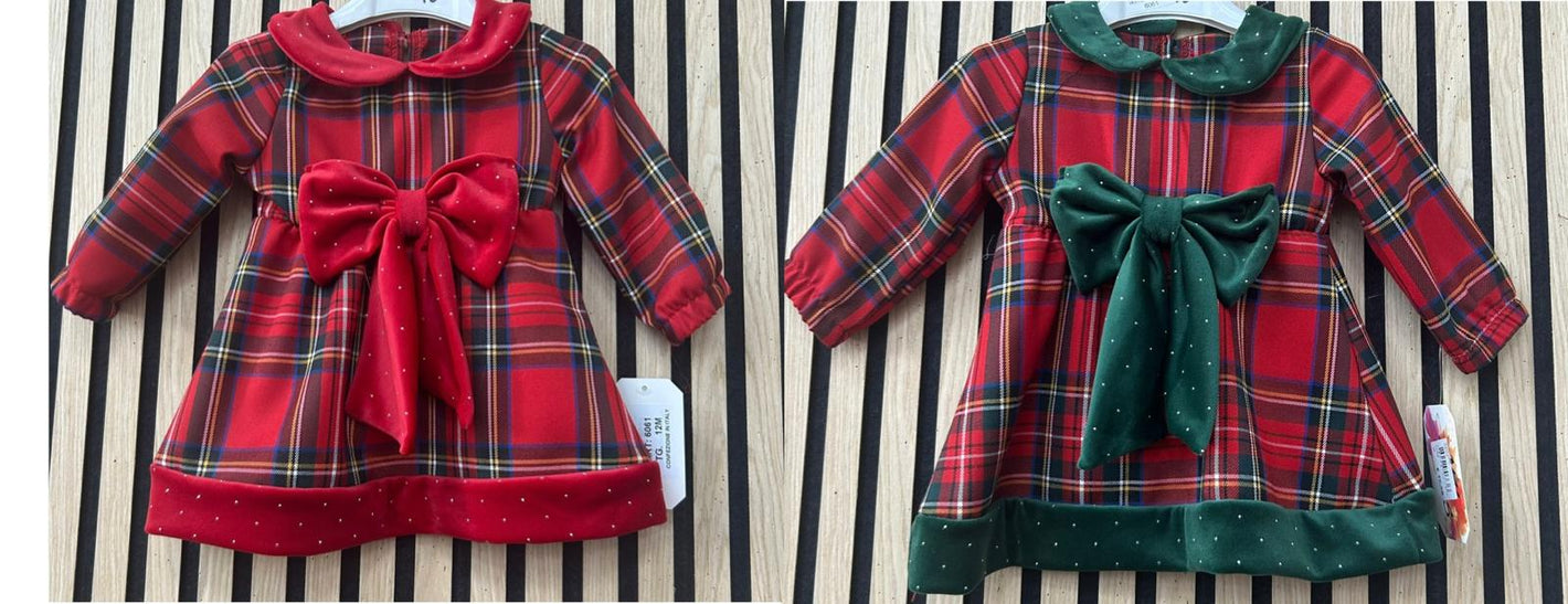 Vestitino scozzese neonata