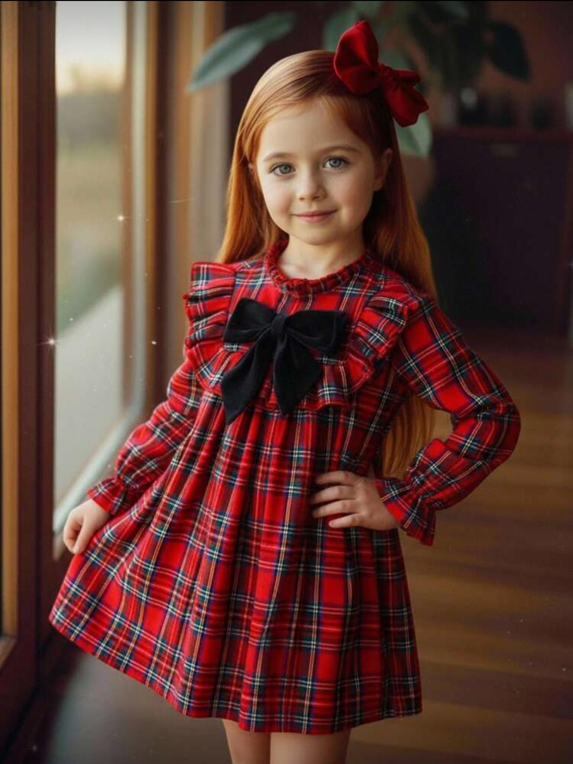 Vestito bimba scozzese