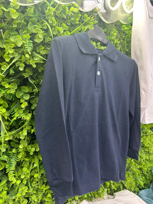 Polo manica lunga blu