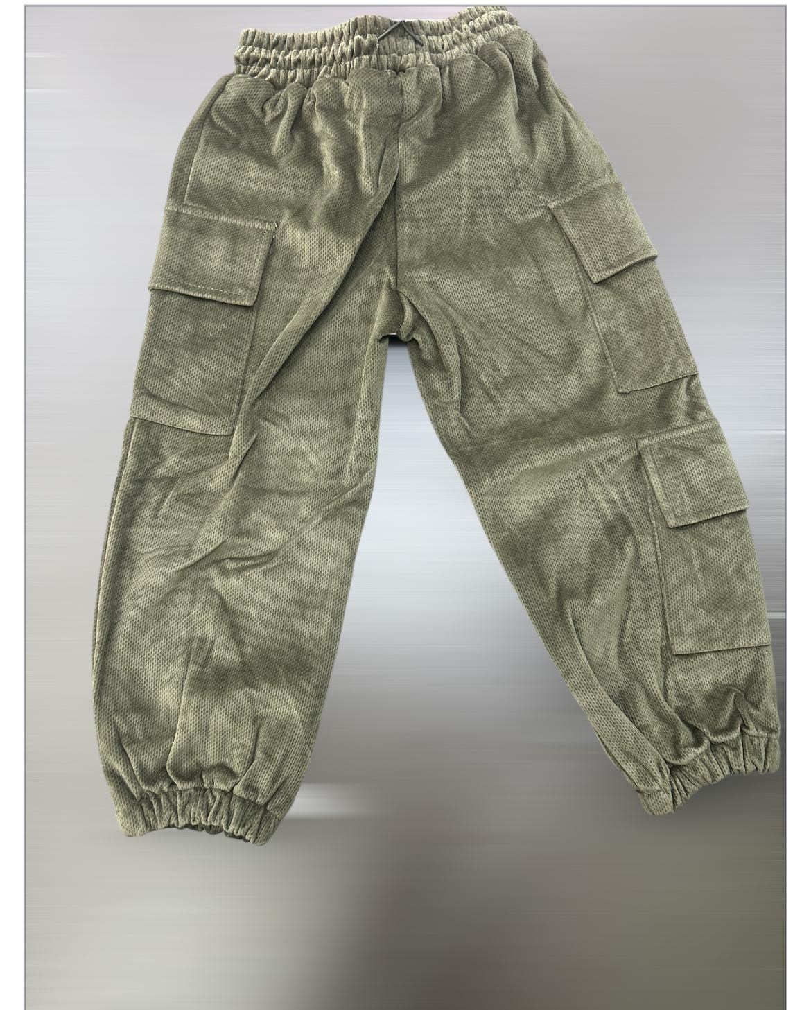 Pantalone Cargo bimba in velluto