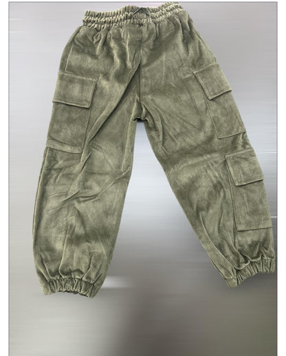 Pantalone Cargo bimba in velluto