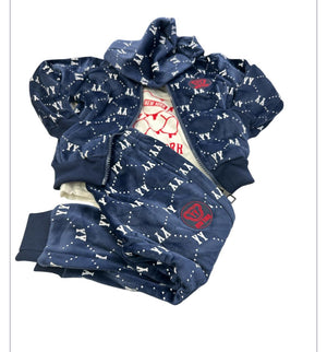 Tuta velluto neonato 3 pezzi