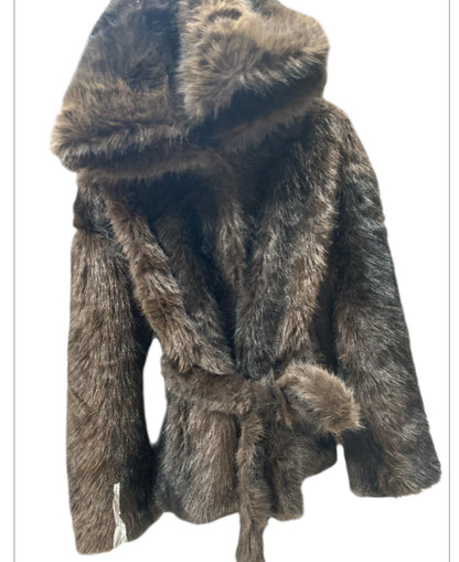 Pelliccia donna con cintura