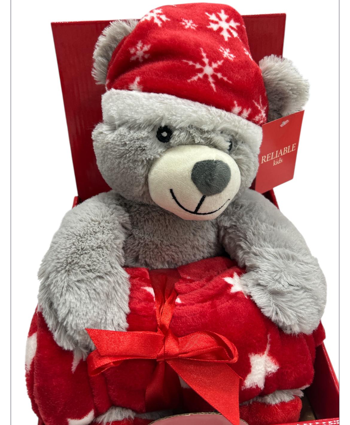 Plaid natalizio con orsetto