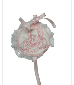 Porta fortuna santino neonata\a