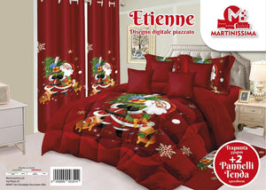 Trapunta natalizia con tenda abbinata