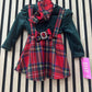 Vestitino neonata scozzese velluto