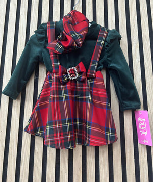 Vestitino neonata scozzese velluto