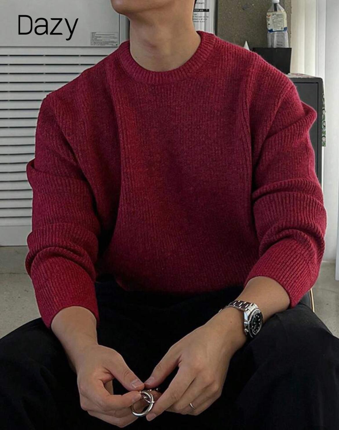 Maglione uomo giro collo