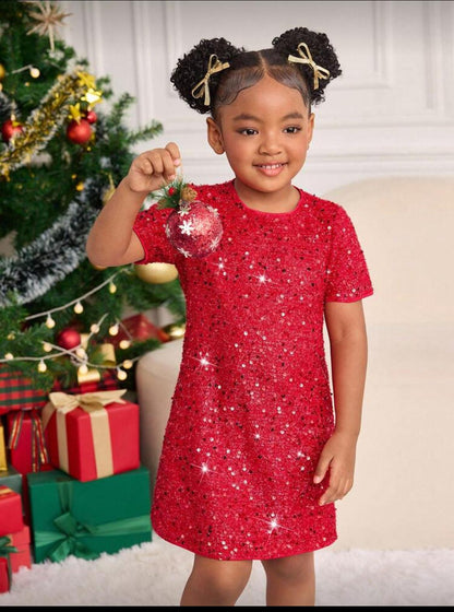 vestito neonata pailettes