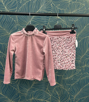 Completo bimba in velluto