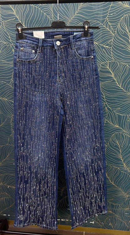 Jeans donna brillantinato