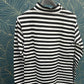 Maglia collo alto a righe donna