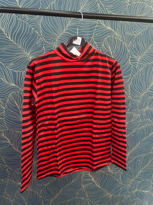 Maglia collo alto a righe donna