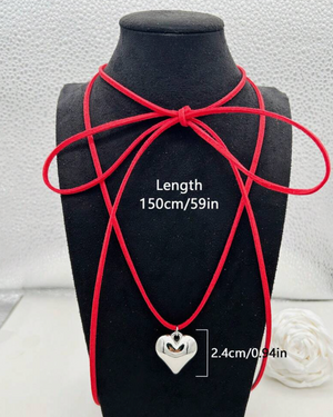 Collana cuore caucciù