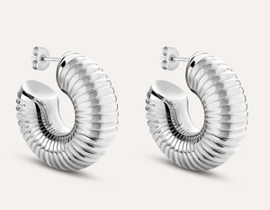 Set orecchini e earcuff rigato