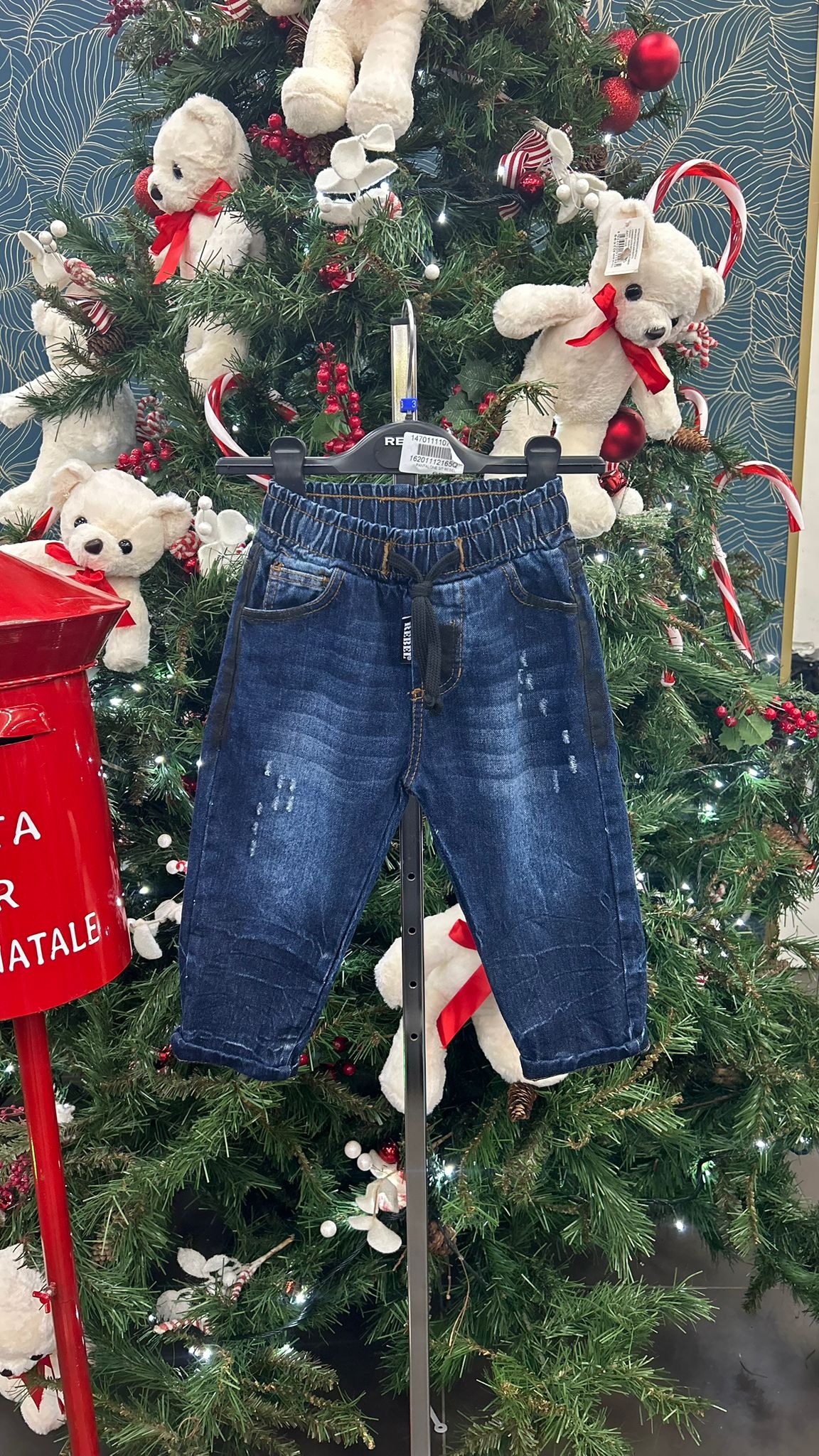 Jeans neonato con elastico