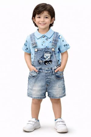 Salopette neonato con polo